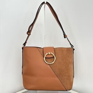 TopShop Faux Leather Cognac Brown Shoulder Bag Women's Purse